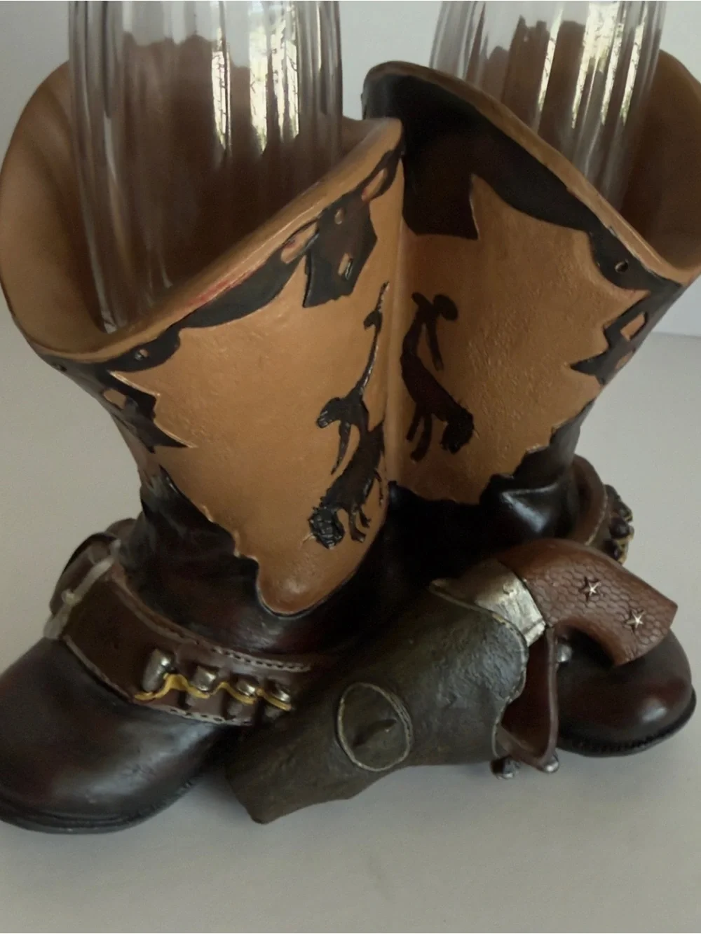 Unique Western Cowboy Boot Salt/Pepper Shaker. By DWK